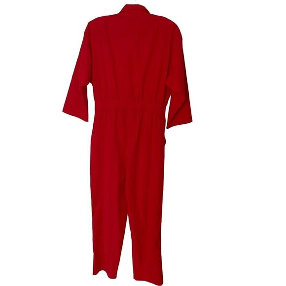 Dee California Vintage Womens Jumpsuit Size Medium Red Nautical Loose Fit Stars - Picture 13 of 13
